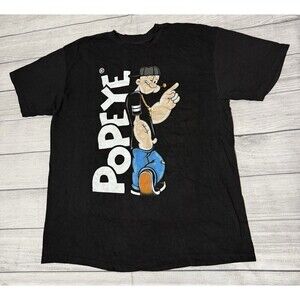 Popeye The Sailor Man Gangster Graphic T Shirt King Features Syndicate Large